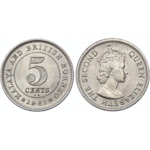 Malaya & British Borneo 5 Cents 1961 KN