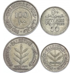 Palestine 50 & 100 Mils 1927 & 1942