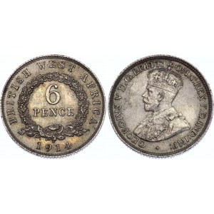 British West Africa 6 Pence 1914 H