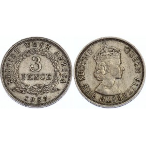 British West Africa 3 Pence 1957 H