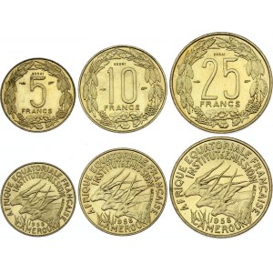 Cameroun 5 - 10 - 25 Francs 1958 Essai