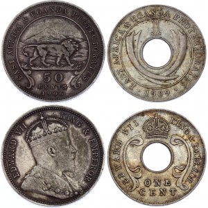 East Africa 1 Cent - 50 Cents 1906 -1909