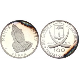 Equatorial Guinea 100 Pesetas 1970 Durer’s Praying Hands