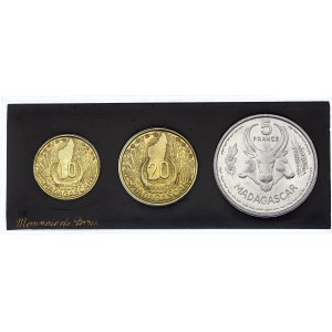 Madagascar 5 & 10 & 20 Francs 1953 Essai