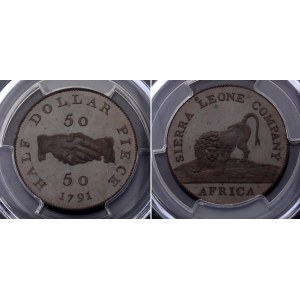 Sierra Leone 50 Cents 1791 PCGS PR65