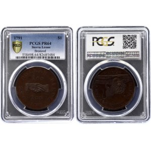 Sierra Leone 1 Dollar 1791 PCGS PR64