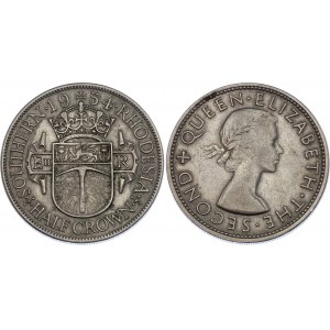 Southern Rhodesia 1/2 Crown 1954