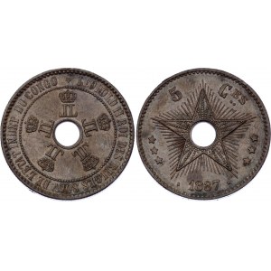 Congo Free State 5 Centimes 1887