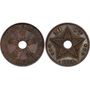 Congo Free State 10 Centimes 1888