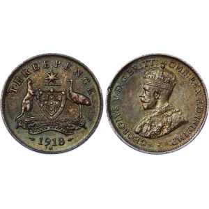 Australia 3 Pence 1918 M