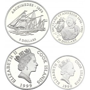 Cook Islands 5 & 10 Dollars 1990 & 1999