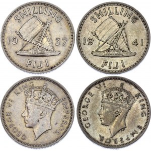 Fiji 2 x 1 Shilling 1937 -1941