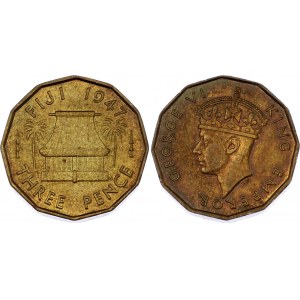 Fiji 3 Pence 1947