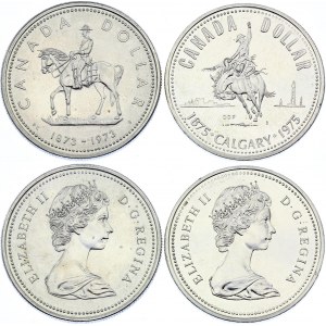Canada 2 x 1 Dollar 1973 & 1975