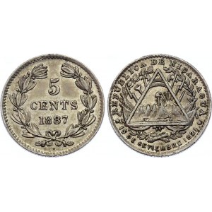 Nicaragua 5 Centavos 1887 H