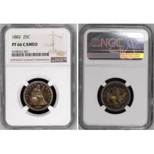 United States 25 Cents 1882 PROOF NGC PF 66 CAMEO
