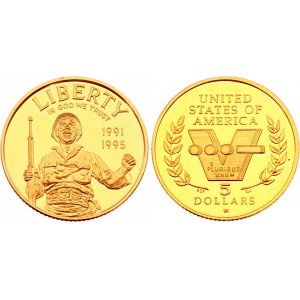 United States 5 Dollars 1991 W