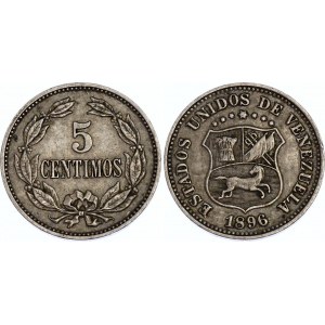 Venezuela 5 Santimos 1896 Rare