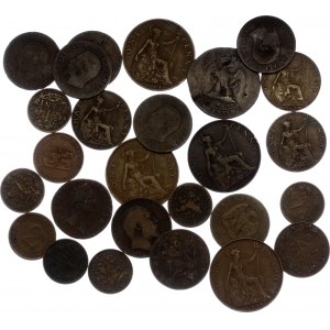 Europe Lot of 26 Copper Coins 18th-20th Century