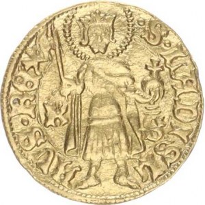 Uhry, Zikmund (1387-1437), Dukát b.l. K - S var. s dvojkřížem, Kremnice Siebenlinder (1431,