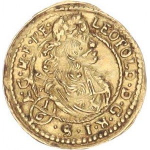 Leopold I. (1657-1705), 1/6 dukátu 1698 NB-IB, Nagybánya Husz. 1345 RR (0,57
