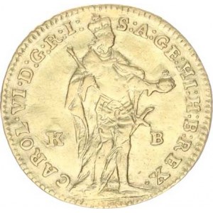 Karel VI. (1711-1740), Dukát 1739 KB Husz. 1586 3,375 g, tém.