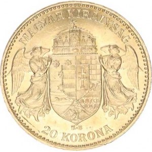František Josef I. (1848-1916), 20 Koruna 1898 KB /1,281.373 ks/ (6,78 g)