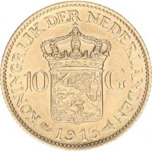 Nizozemí, Wilhelmina I. (1890-1948), 10 Gulden 1913 KM 149 6,734 g