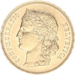 Švýcarsko, 20 Francs 1894 B KM 31.1 (6,455 g), nep. rys.