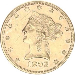 U.S.A., 10 Dollars 1893 KM 74.3 (16,749 g)