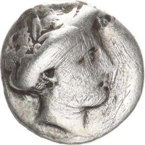 Lokris Opuntia (369-338 př.Kr.), Ag 1/4 statér, hlava Persepony / Ajax se štítem a hadem (2,360