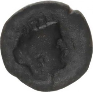 Sýrie - Damašek, Demetrias I. (97-36 př. Kr.), AE 18 - hlava s hradební korunou zprava / stojící po