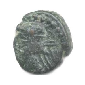 Parthie - království, Vologases VI. (208-228), AE 9 - chalkous (0,89 g), A: Hlava krále zleva s čel