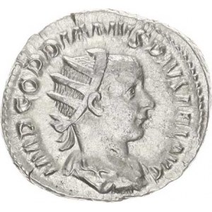 Gordianus III. (238-244), Antoninián, stoj.Laetitia drží věnec a kormidlo
