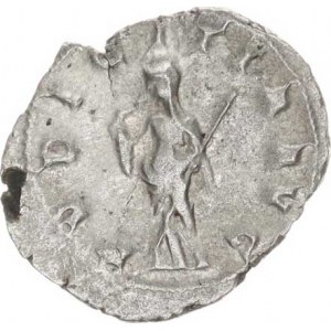 Herennia Etruscilla, (žena Trajana Decia), Antoninián, stoj.Pudicitia drží žezlo a pozvedá si závoj
