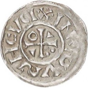 Bavorsko, Heinrich II., I. vláda (955-976), Denár, vévodská mincovna Regensburg, mincmistr ENC