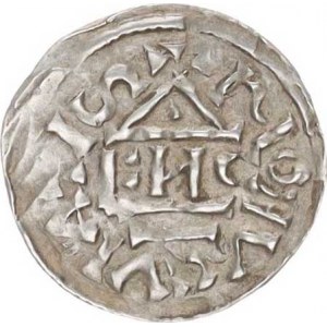 Bavorsko, Heinrich II., I. vláda (955-976), Denár, vévodská mincovna Regensburg, mincmistr ENC