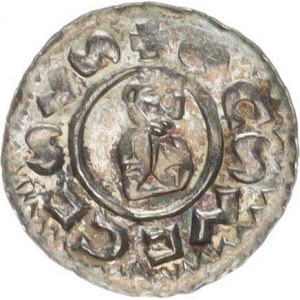 Vratislav II. (1054-1092), Denár C - 346 +starý podložní šítek (0,881 g)