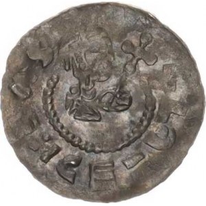 Svatopluk (1095-1107), Denár C - 446 nález Loštice (0,363 g) pěná patina