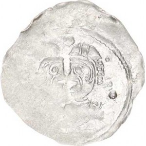 Konrád Znojemský (1125-1161), Denár C -, (ražen kol.r.1147) - var. : kolem hlavy kuličky