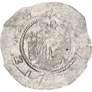 Vladislav II. (1140-1174), Denár C - 587 var.: bez svatozáře / se svatozáří RR