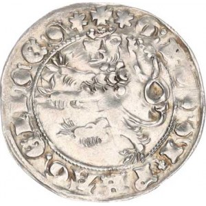 Jan Lucemburský (1310-1346), Pražský groš Cast.VI/36 opis: G: ROSSI jetel.lístek (3,625 g)