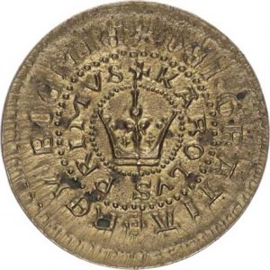 Karel IV. (1346-1378), Pražský groš, tlustý - pamětní ražba bronz zlac. 34 mm, výška