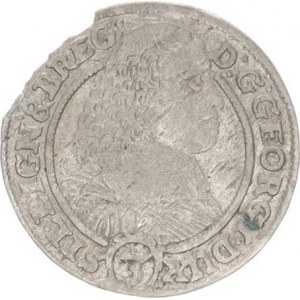 Lehnice-Břeh, Georg (1639-1664), 3 kr. 1660 EW, Břeh Sa 378, vylom. okraj