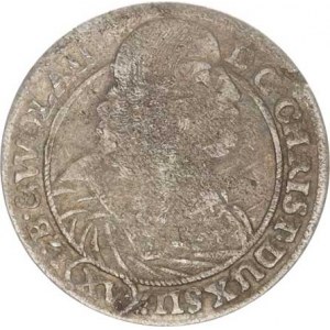 Lehnice-Břeh, Christian (1639-1672), XV kr. 1663 b.zn., Volava Sa 432 opis: D.G.CHRIST.DUX SIL