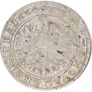 Lehnice-Břeh, Christian (1639-1672), XV kr. 1664 b.zn., Volava-Weiss Sa 433/151, Kop. 5473