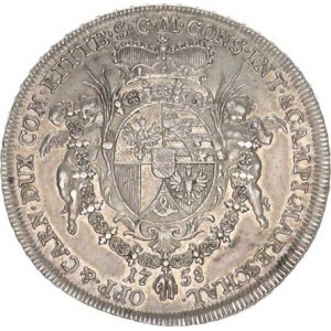 Liechtenstein, Joseph Wenzel (1748-1772), 1/2 Tolar 1758 Cr. 1 (14,052 g)