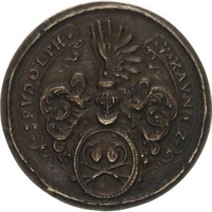 Rudolf z Kounic (1617-1664), AE jednostranná medaile b.l., A: Rodový erb, opis