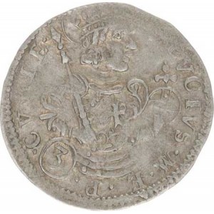 Chur - biskup., Joseph Benedikt v.Rost (1728-1754), 3 Kreuzer 1733 - sv. Lucius / s tit. Karla VI.