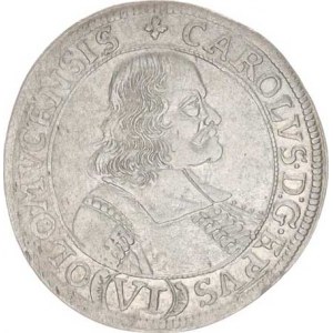 Olomouc, Karel II. Liechtenstein (1664-1695), VI kr. 1674 zn. špice SV 342 B4/C1 var.: na vrcholu m